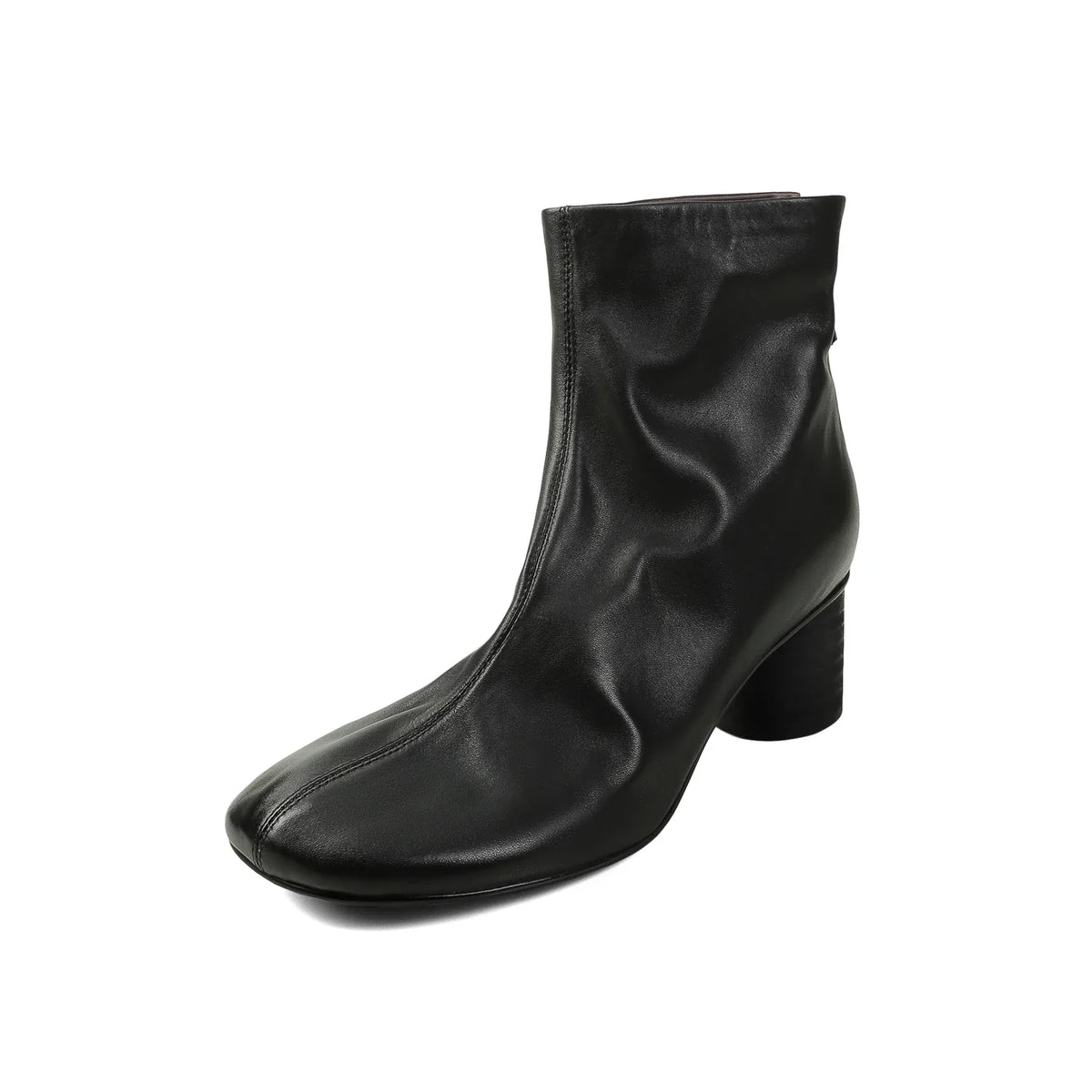 Ronora Women’s Leather Ankle Boots – Cushioned Block Heel Booties