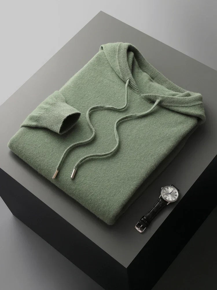 Leon Men’s Merino Wool Hoodie – Lightweight Warmth with Tailored Fit