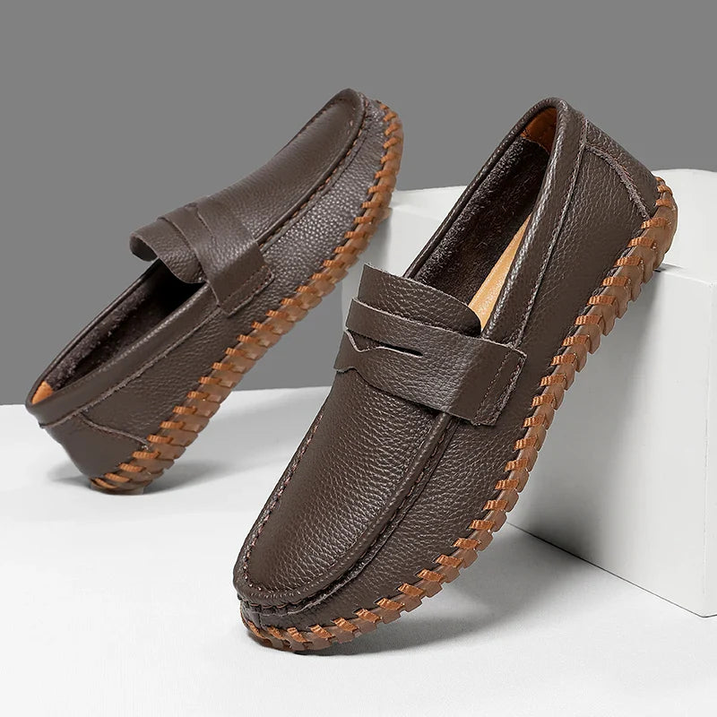 Preston Men’s Leather Loafers – Premium Leather Slip-On Shoes