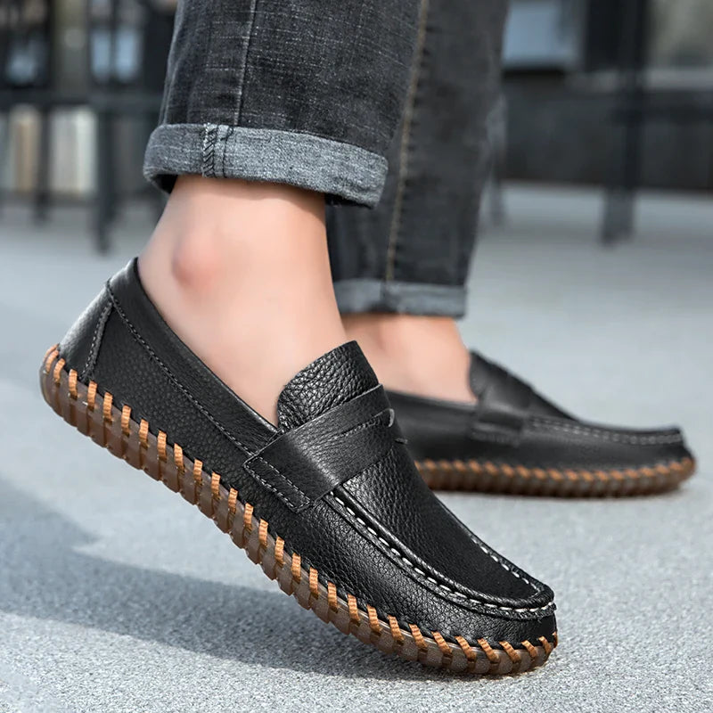 Preston Men’s Leather Loafers – Premium Leather Slip-On Shoes