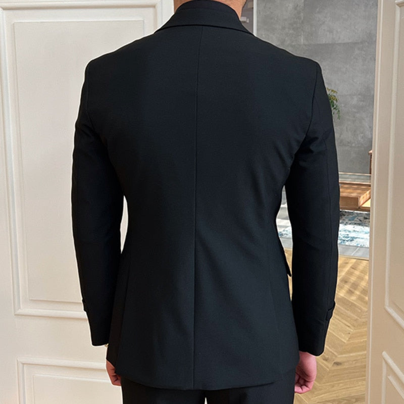 Martin Men’s Sports Jacket – Peak Lapel Blazer in Lightweight Stretch Fabric