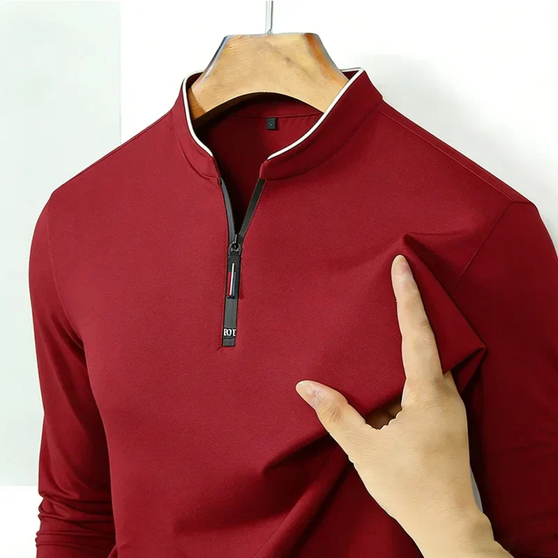 Brennan Half Zip Cotton Polo Shirt – Sleek Everyday Performance Top