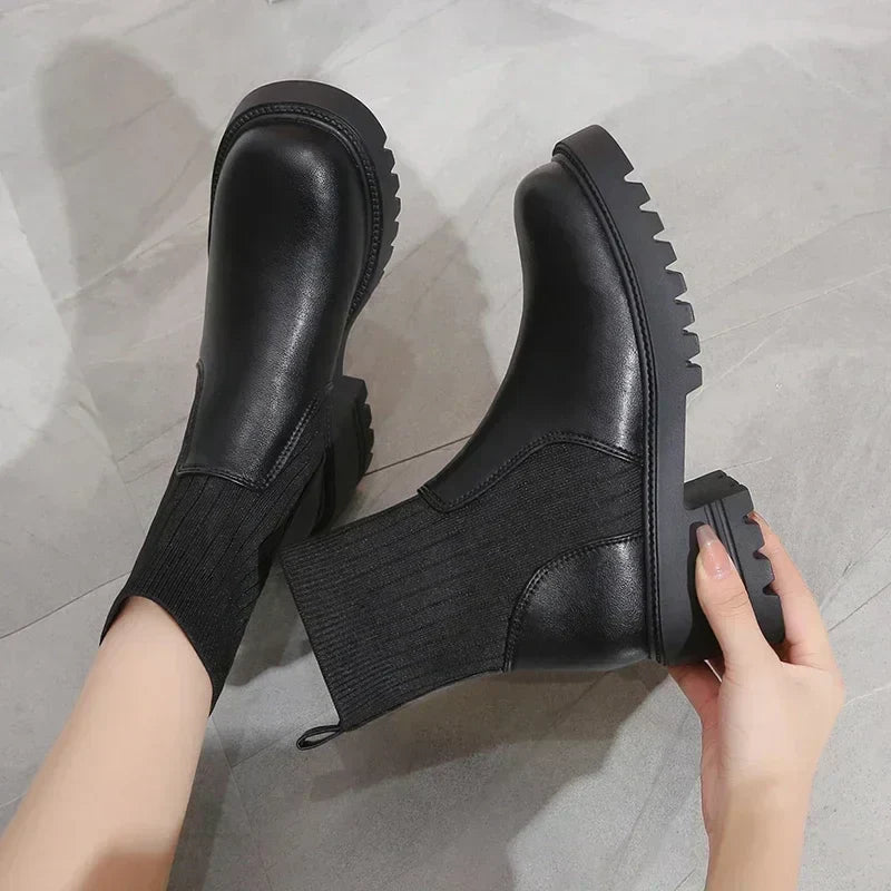 Gianna Leather Ankle Boots – Sleek Everyday Boots with Rugged Durability
