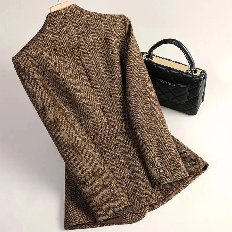 Aiko Women’s Wool Jacket – Kimono-Inspired Outerwear with Obi Belt