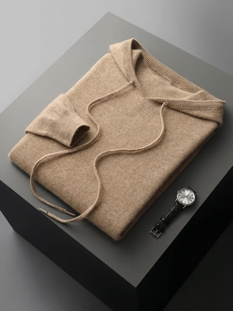 Leon Men’s Merino Wool Hoodie – Lightweight Warmth with Tailored Fit