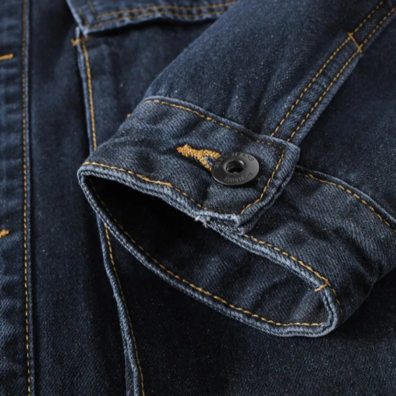 Theo Dark Wash Cargo Denim Jacket