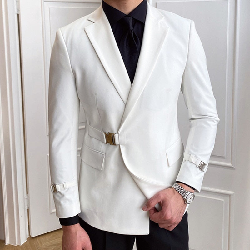 Martin Men’s Sports Jacket – Peak Lapel Blazer in Lightweight Stretch Fabric