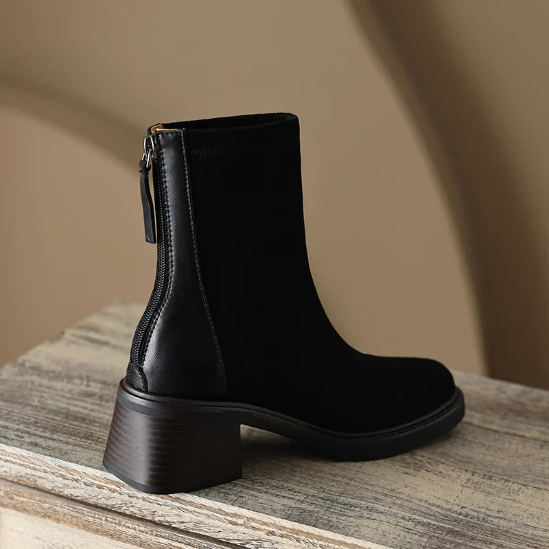 Arielle Women’s Suede Ankle Boots – Soft Suede Finish with Cushioned Comfort