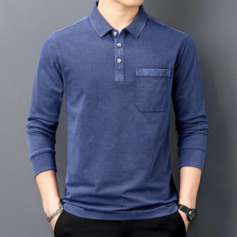 Lisbon Men’s Long Sleeve Polo Sweater – Soft Knit with Tailored Fit