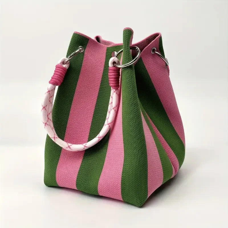 Lavinia Women’s Woven Tote Bag – Bold Colors with Rope-Style Handles