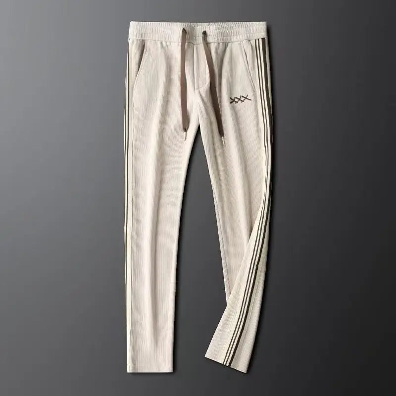 Luca Corduroy Tracksuit Set – Ribbed Zip Jacket & Drawstring Pants for Modern Street Comfort