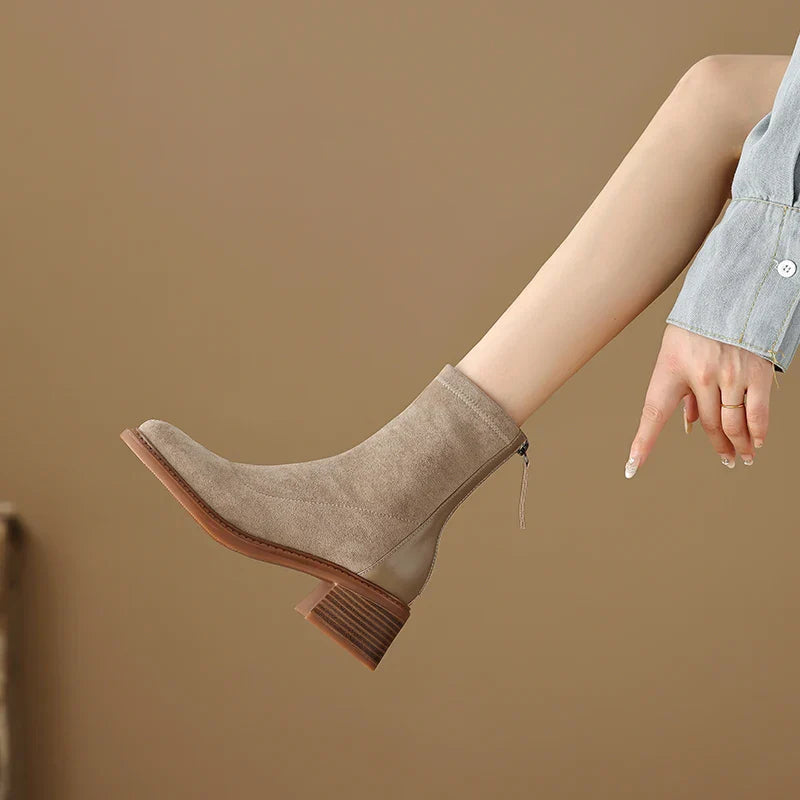 Arielle Women’s Suede Ankle Boots – Soft Suede Finish with Cushioned Comfort