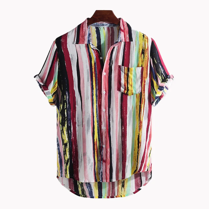 Maui Summer Waves Shirt – Lightweight Cotton Blend with Vibrant Print