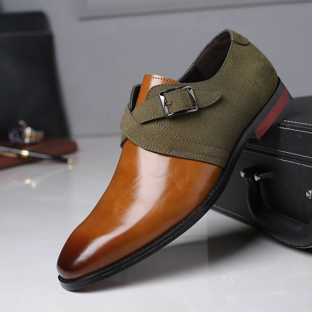 Aurora Men's Luxe Buckled Suede Loafers
