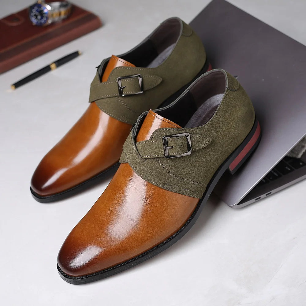 Aurora Men's Luxe Buckled Suede Loafers