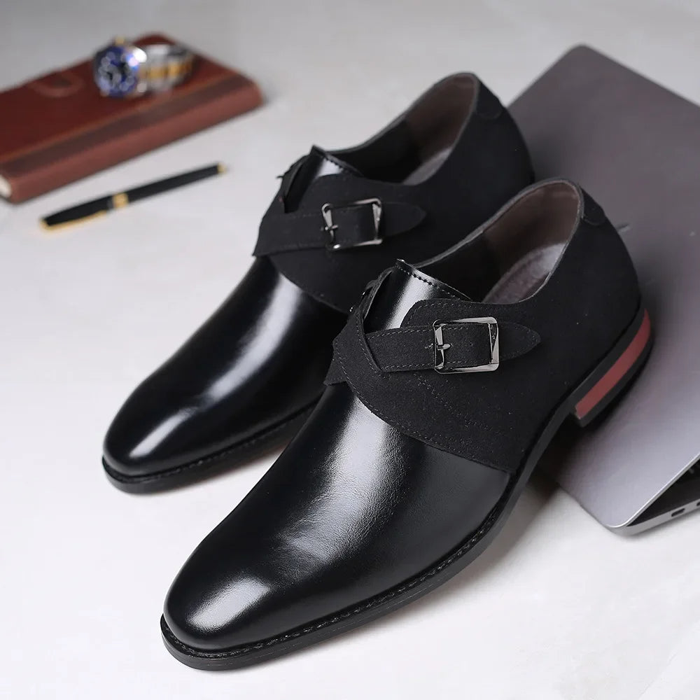 Aurora Men's Luxe Buckled Suede Loafers