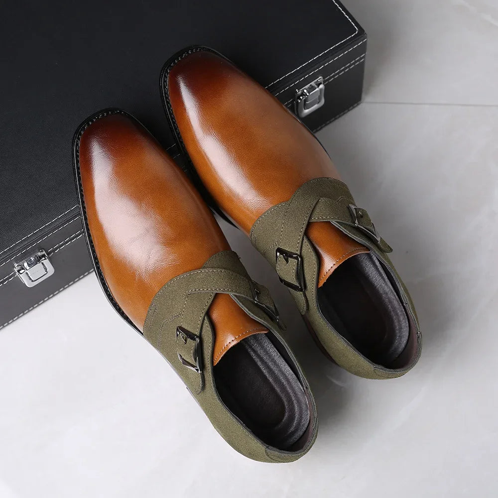 Aurora Men's Luxe Buckled Suede Loafers
