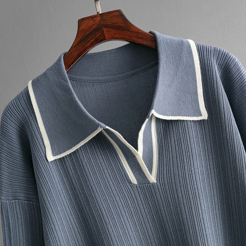 Aurora Viscose Knit Co-Ord Set – Relaxed Sweater with Wide-Leg Trousers