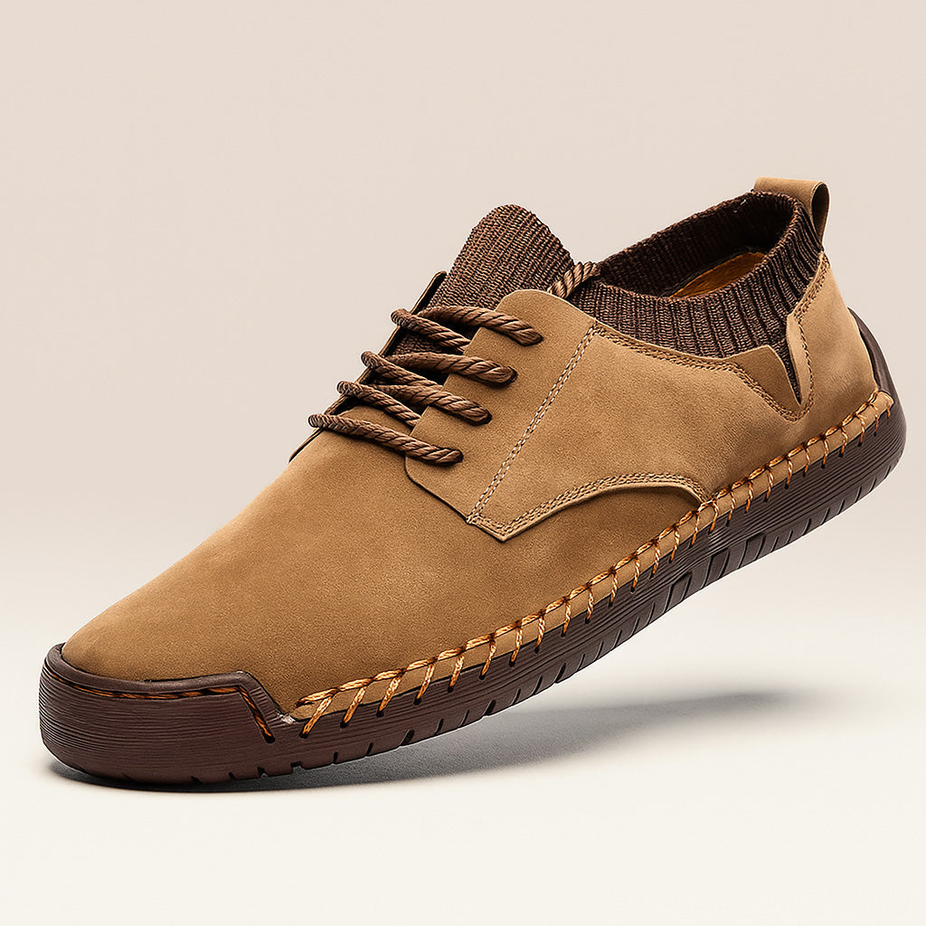 Hudson Men’s Suede Sneakers – Handmade Casual Shoes with Rope Laces