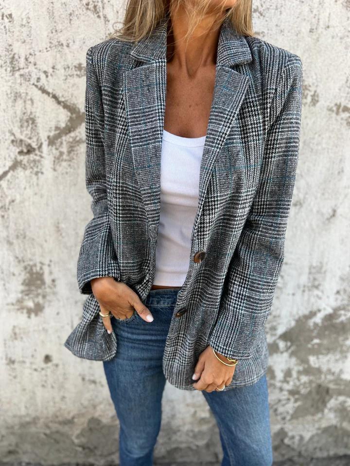 Valeria Women's Blazer – Structured Lapel Jacket