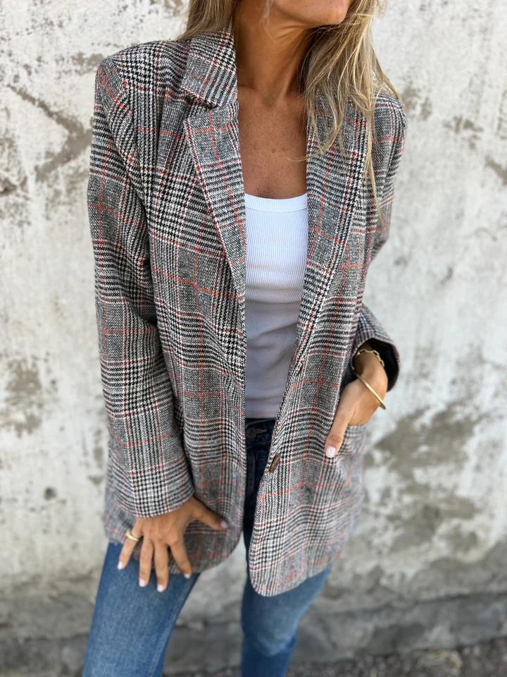 Valeria Women's Blazer – Structured Lapel Jacket