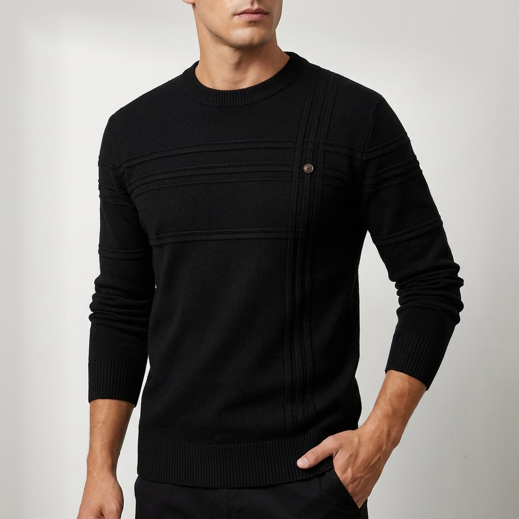 Bradford Men’s Cotton Sweater – Midweight Crew Neck Jumper