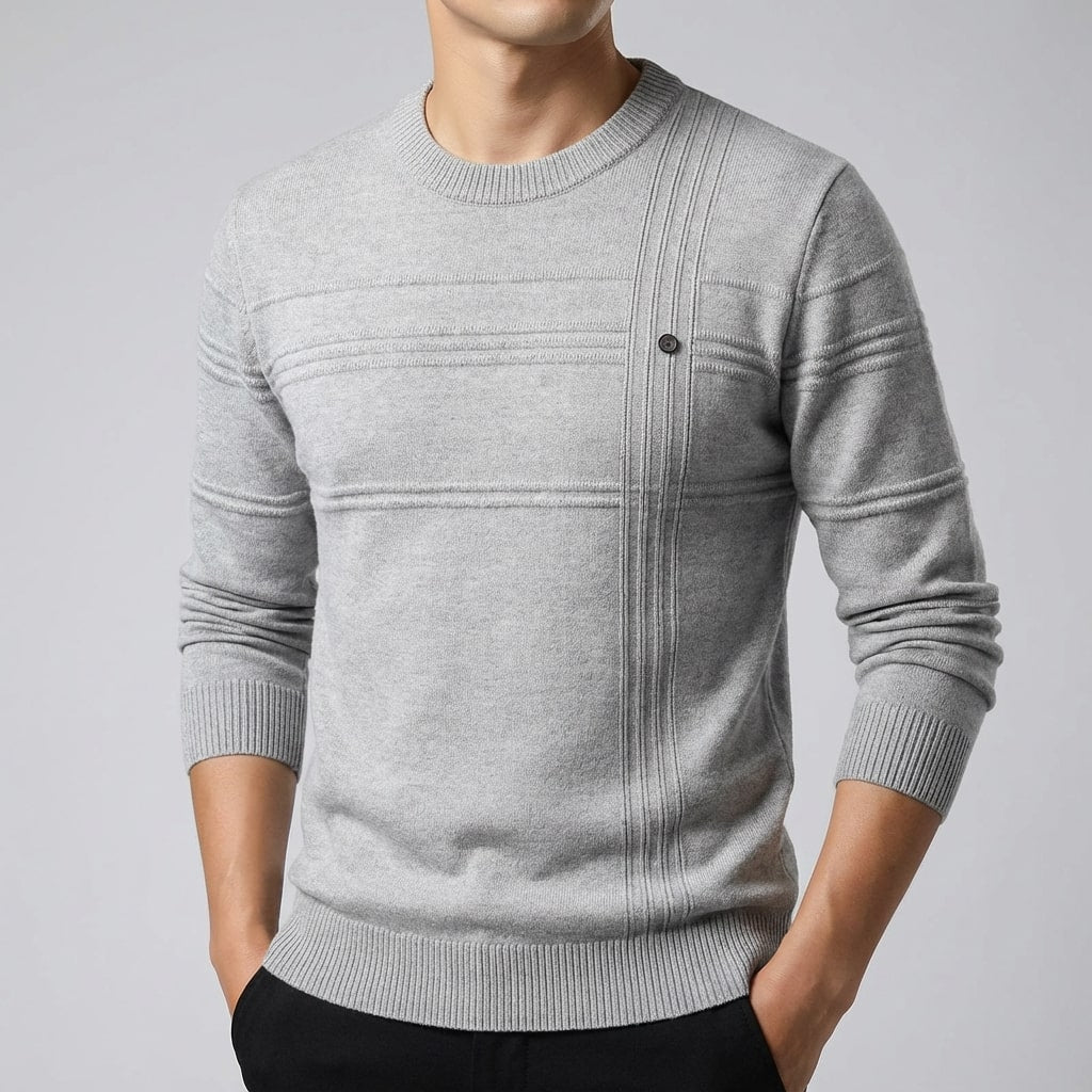 Bradford Men’s Cotton Sweater – Midweight Crew Neck Jumper