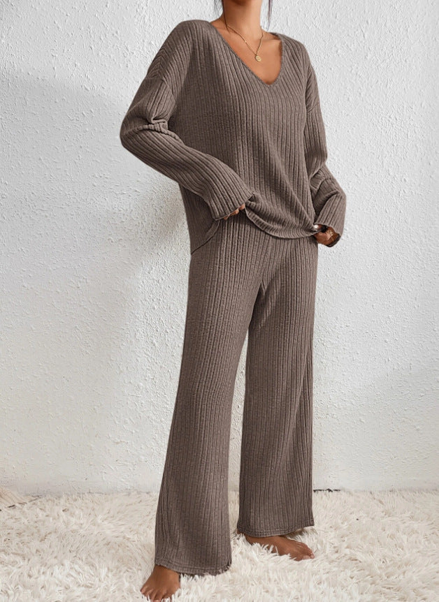Athena Women's Knit Lounge Set – Soft Coordinated Top & Pants