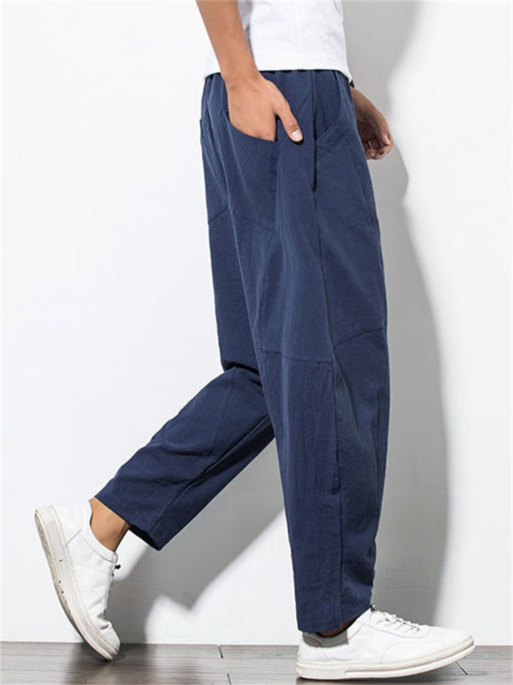 Ronan Men’s Linen Pants – Ultra-Light Cotton Blend with Drawstring Waist