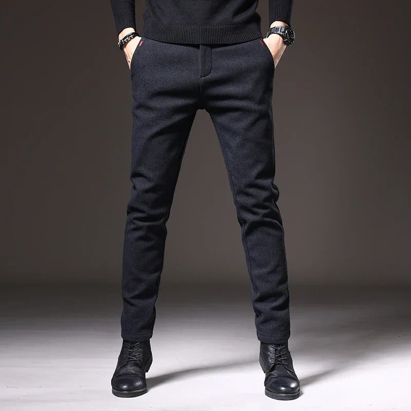 Adrian Men’s Slim Fit Pants – Stretch Cotton Blend with Wrinkle-Resistant Finish