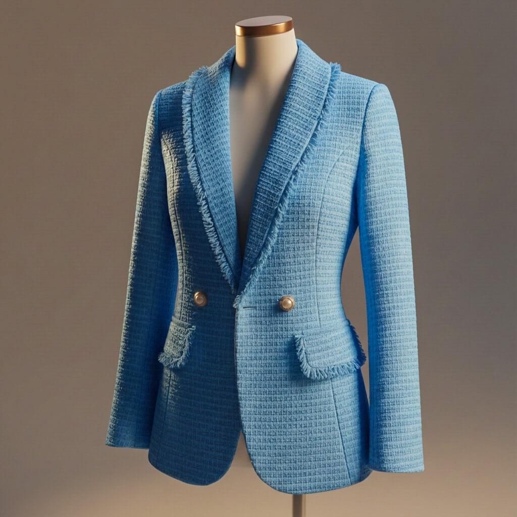 Avery Women’s Blazer – Wool Blend Boucle Couture