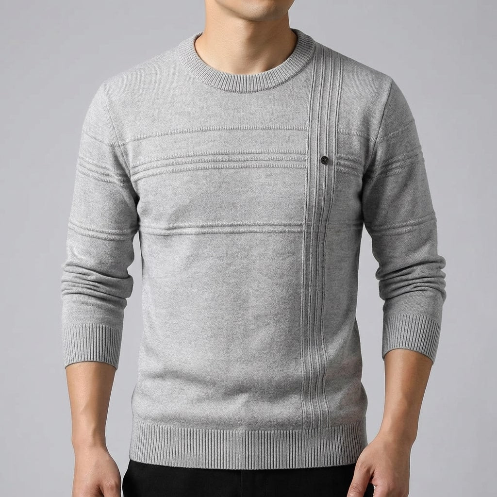 Bradford Men’s Cotton Sweater – Midweight Crew Neck Jumper