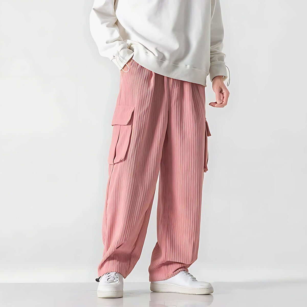 Eliot Corduroy Cargo Pants – Wide-Wale Cotton with Straight-Leg Fit & Drawcord Waist