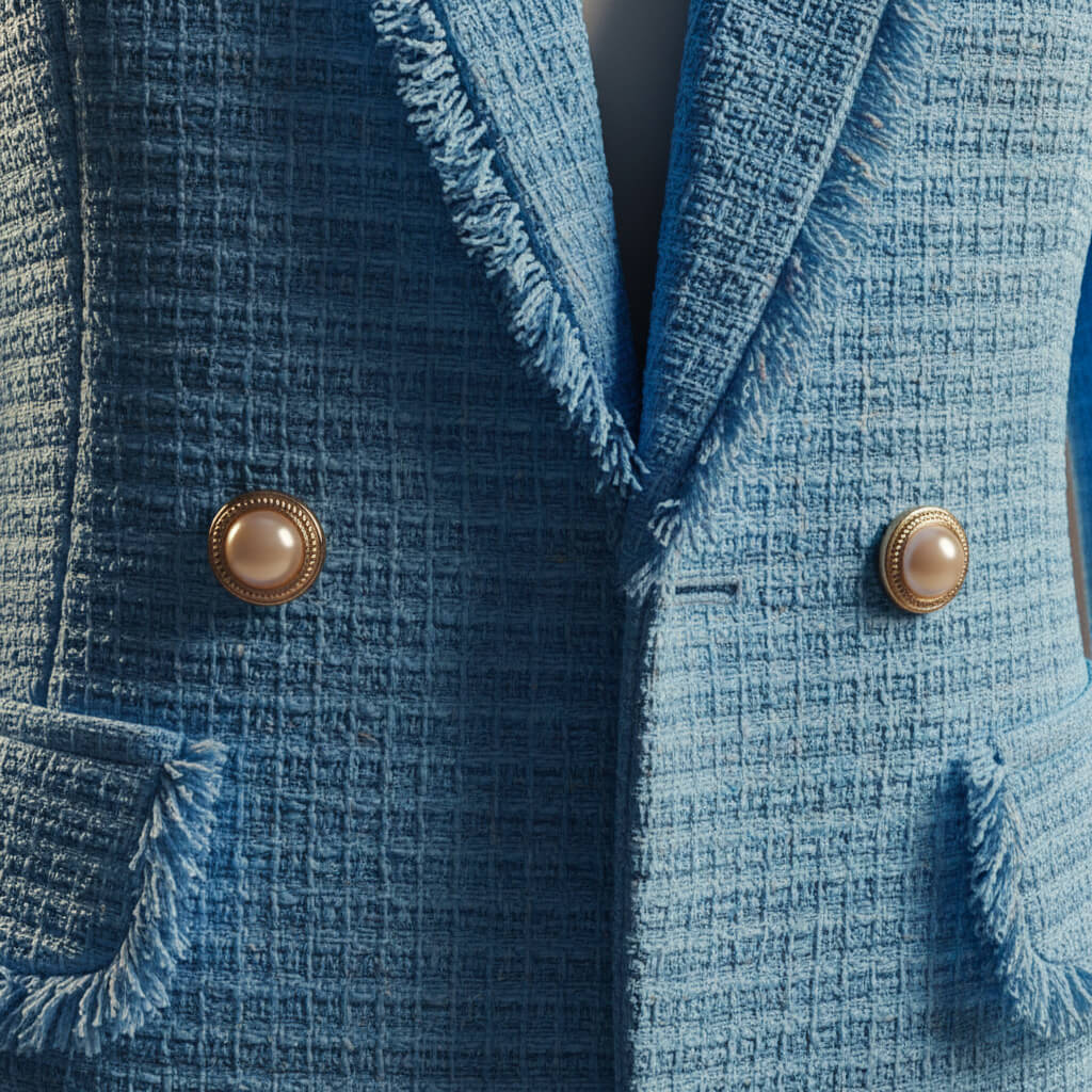 Avery Women’s Blazer – Wool Blend Boucle Couture