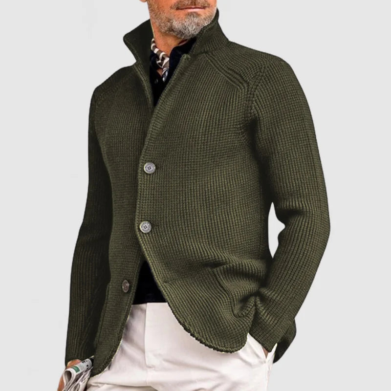 Nolan Men’s Cardigan Sweater – Textured Knit with Relaxed Fit