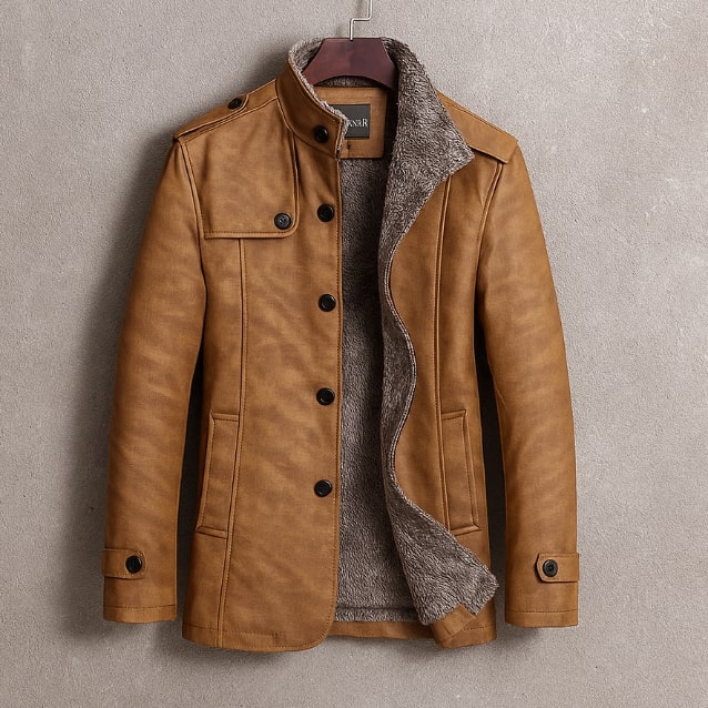 Trenton Men’s Suede Jacket – Vintage Suede Overcoat