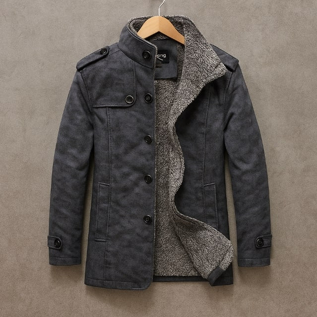 Trenton Men’s Suede Jacket – Vintage Suede Overcoat