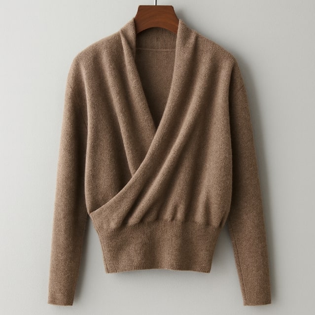 Berkis Women’s Knit Sweater – Crossover Front Pullover
