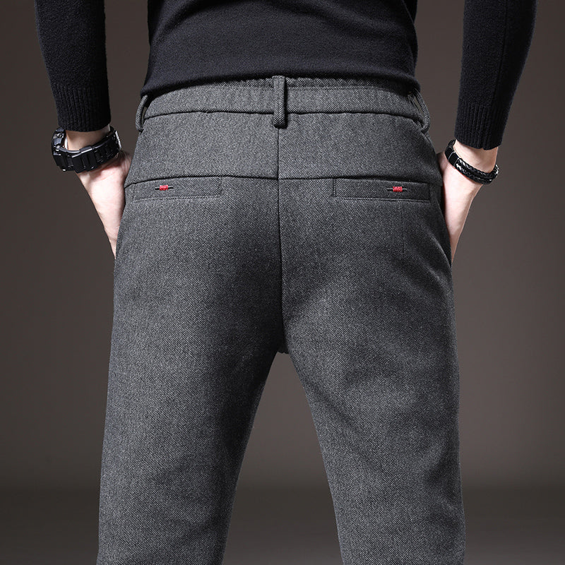 Adrian Men’s Slim Fit Pants – Stretch Cotton Blend with Wrinkle-Resistant Finish
