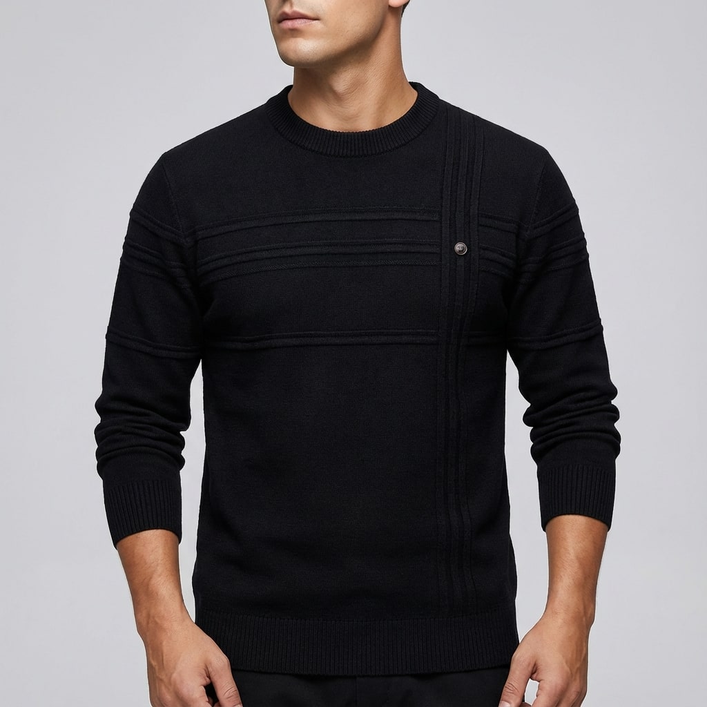 Bradford Men’s Cotton Sweater – Midweight Crew Neck Jumper