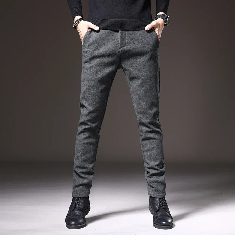 Adrian Men’s Slim Fit Pants – Stretch Cotton Blend with Wrinkle-Resistant Finish