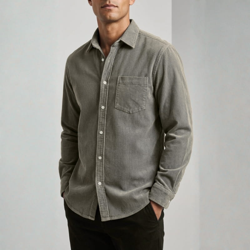 Briar Men's Corduroy Overshirt – Soft Cotton Shirt Jacket