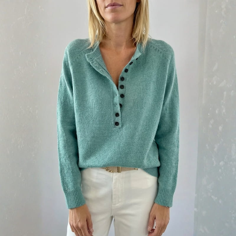 Myra Women's Button Knit Sweater – Soft Cozy Layering Top
