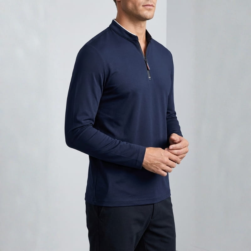 Brennan Half Zip Cotton Polo Shirt – Sleek Everyday Performance Top