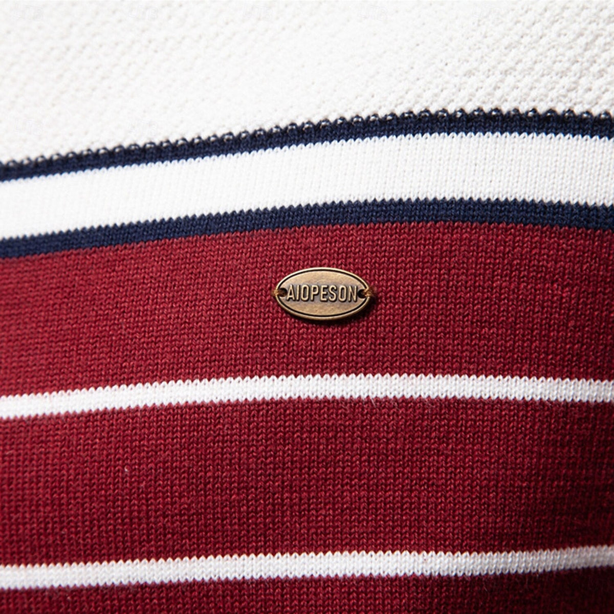 Griffin Men's Striped Crew Neck Sweater