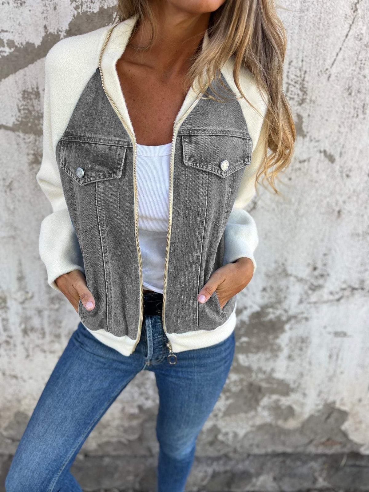 Joana Women’s Denim Jacket – Classic Button-Up with Relaxed Fit