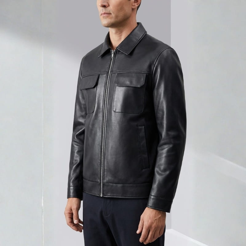Fabian Leather Casual Jacket – Versatile Casual Layering Piece