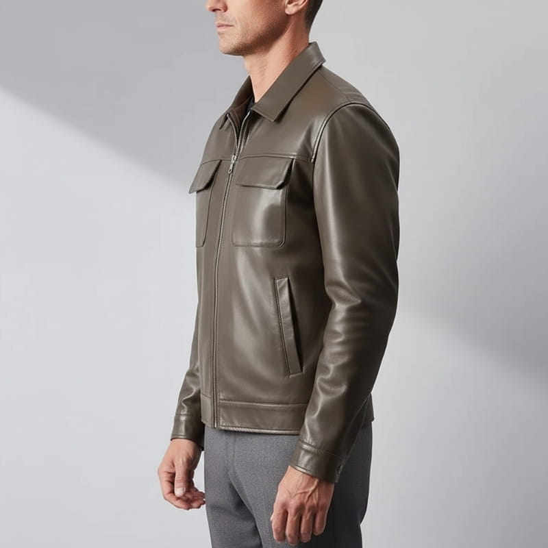 Fabian Leather Casual Jacket – Versatile Casual Layering Piece
