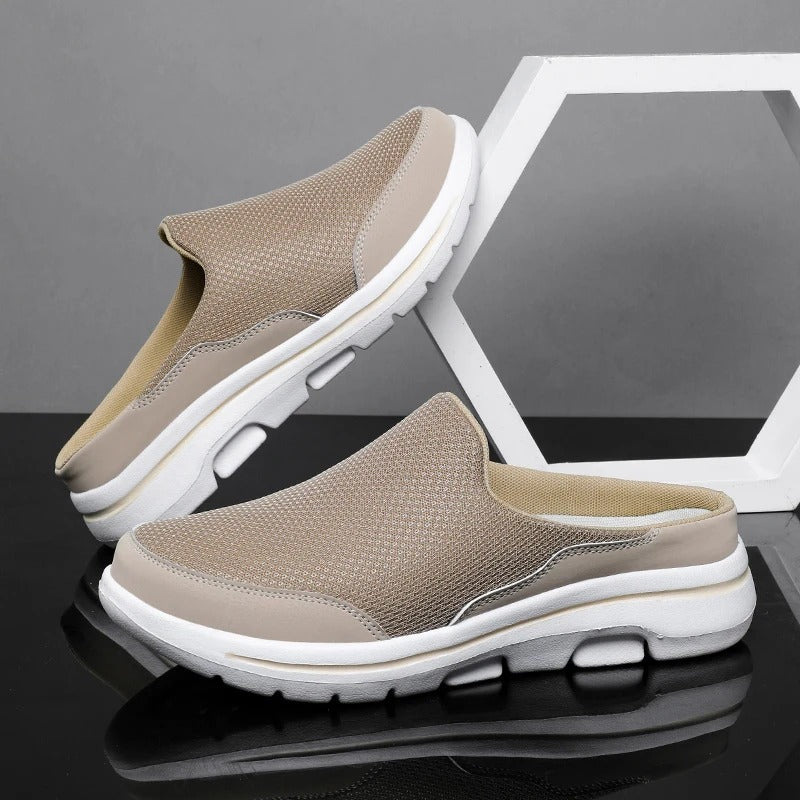 Mason Men’s Slip-On Sneakers – Mesh Backless Shoes with Cushioned Sole