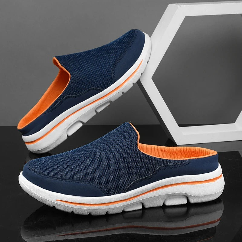 Mason Men’s Slip-On Sneakers – Mesh Backless Shoes with Cushioned Sole